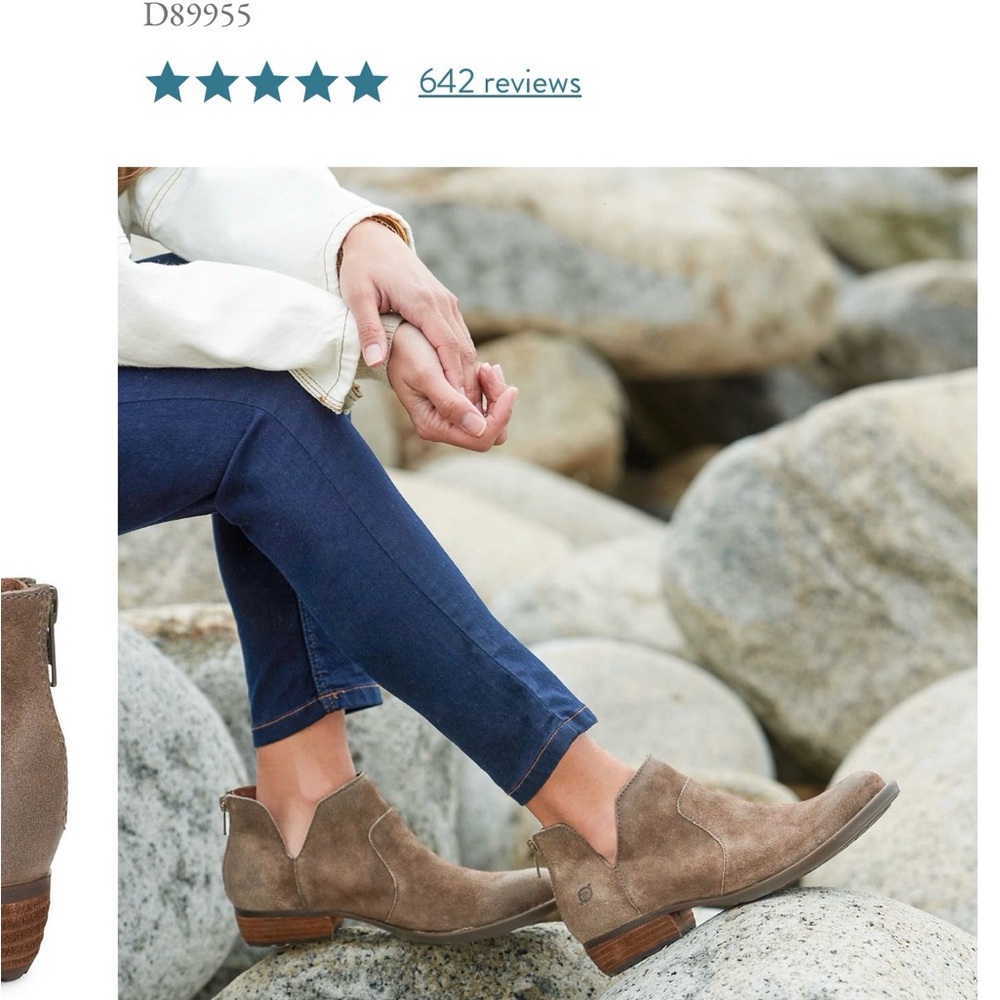 Born Taupe Distressed Kerri Ankle Boots